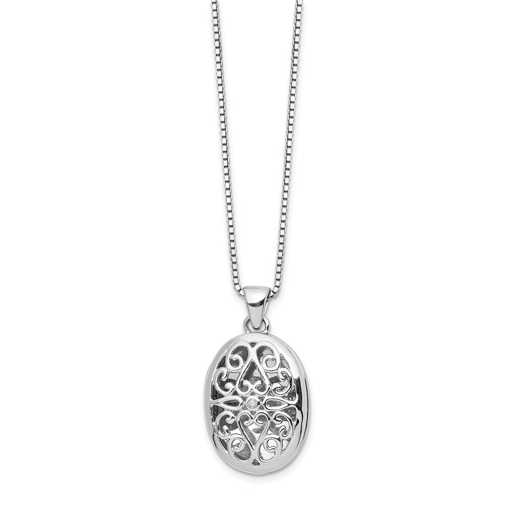 925 Silver Pear Drop Diamond Accent Pendant Necklace 18 0.025cttw, IJ/I2-I3 925 Silver Pear Drop Diamond Accent Pendant Necklace 18 0.025cttw, IJ/I2-I3